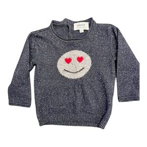 Aletta Baby Wool and Cashmere  Smiley Face sweater -size 9 months, Made in Italy